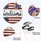 4th of July Patriotic Decortions: Rustic American Flag (Red, White, Blue)